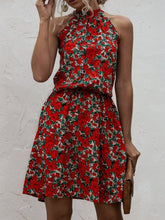 Load image into Gallery viewer, Boho Floral Printed Mini Dresses in Red