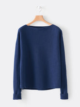 Load image into Gallery viewer, Boat Neck Casual Knit Pullover