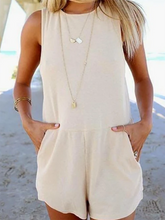 Load image into Gallery viewer, Casual Cotton Jumpsuit