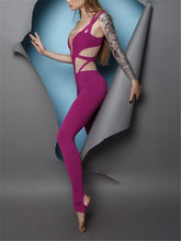 Load image into Gallery viewer, Sexy Backless Contrast Stitching Yoga Pants