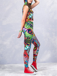 Sexy Psychedelic Printed Tight Hip Yoga Pants