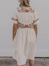 Load image into Gallery viewer, Printed Cotton and Linen Casual Dress