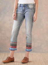 Load image into Gallery viewer, Printed Denim Trousers