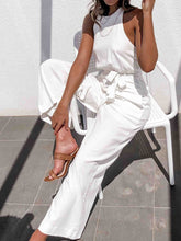 Load image into Gallery viewer, Wide Leg Straight High Waist Casual Jumpsuit