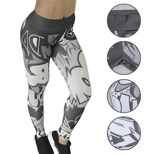 Sexy Letter Print Yoga Track Pants Leggings