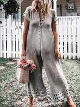 Load image into Gallery viewer, Loose Casual Button Maternity Jumpsuit