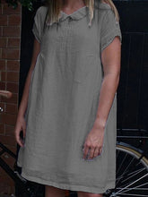 Load image into Gallery viewer, Cotton and Linen Casual Dress