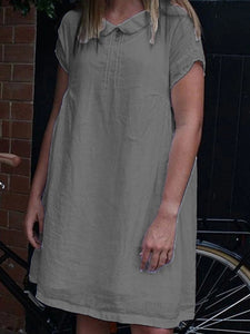 Cotton and Linen Casual Dress