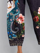 Load image into Gallery viewer, Spring and Summer Printed Cotton and Linen Pants