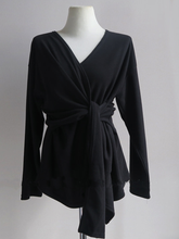 Load image into Gallery viewer, Solid Color V-Neck Long Sleeve Suit