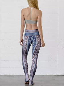 Stylish Retro Totem Print High Waist Skinny Yoga Pants