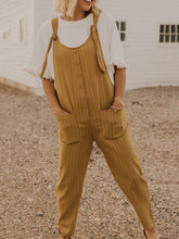 Load image into Gallery viewer, Stripe Jumpsuit Tapered Cropped Pants