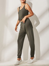 Load image into Gallery viewer, Slim Beam Sleeveless Pocket Loose Sport Suit