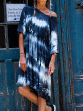 Load image into Gallery viewer, Mid Sleeve Printed Loose Dress