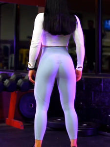 Fashion Ass Pleated Skinny Stretch Fitness Yoga Pants