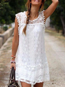 Sleeveless Lace Dress