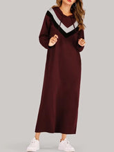 Load image into Gallery viewer, Cut &amp; Sew Maxi Hooded Sweatshirt Dress