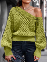 Load image into Gallery viewer, Casual Strapless Lantern Sleeve Sweaters