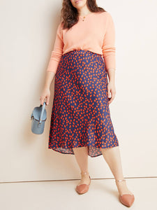 Plus Size A-line Small Floral Skirt