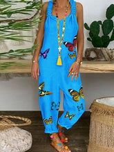 Load image into Gallery viewer, Romantic Rural Butterfly Loose Casual Jumpsuit