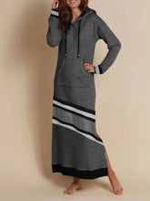 Load image into Gallery viewer, Printed Casual Hooded Long Sleeve Dress