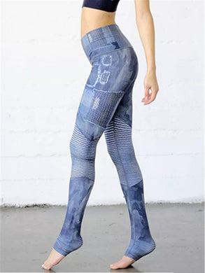 Retro Fashion Print Hip Yoga Pants