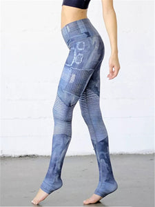Retro Fashion Print Hip Yoga Pants