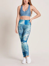 Load image into Gallery viewer, Abstract Glacier Print High Waist Yoga Tights