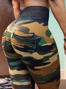 Sexy Camouflage Hip Yoga Pants