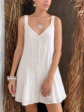 Load image into Gallery viewer, Casual Sleeveless Camisole Linen Boho Mini Dress