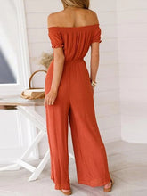 Load image into Gallery viewer, Maternity Commuting Boat Neck Off-Shoulder Sleeveless Jumpsuit