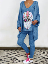 Load image into Gallery viewer, Casual V-neck Loose Printed Two-piece Suit