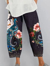 Load image into Gallery viewer, Spring and Summer Printed Cotton and Linen Pants