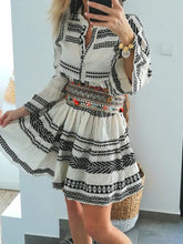 Load image into Gallery viewer, Vacation V-neck Boho Print Dress