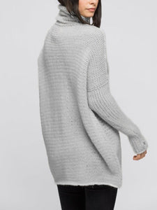 High Neck Knit Coat