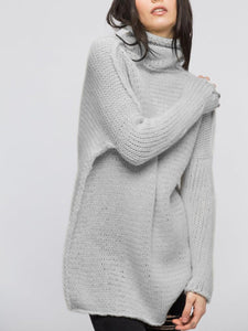 High Neck Knit Coat