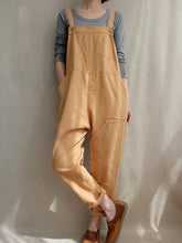 Load image into Gallery viewer, Casual Cotton Denim Linen Overalls Jumpsuit