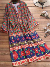 Load image into Gallery viewer, Bohemian Floral Print Dress