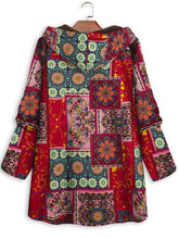 Load image into Gallery viewer, Cotton and Velvet Hooded Long Coat