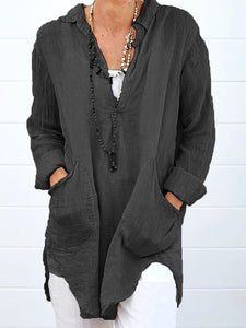 Cotton Linen Casual Shirt Top
