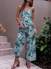 Load image into Gallery viewer, Women&#39;s Floral Long Pants Plant Print Jumpsuit