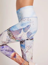 Load image into Gallery viewer, Glacier Print High Waist Skinny Yoga Pants