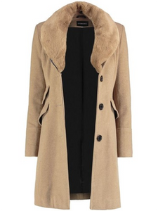 Solid Color Warm Woolen Coat