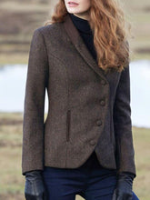 Load image into Gallery viewer, Women&#39;s Lapel Wool Blend Vintage Blazer