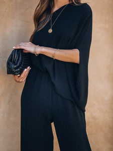 Solid Color Casual Fashion Jumpsuit