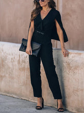 Load image into Gallery viewer, Solid Color Fashion V-Neck Jumpsuit