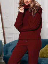 Load image into Gallery viewer, High-neck Knit Two-piece