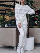 Load image into Gallery viewer, Loose Casual Long Sleeve Pullover Pants Knit Set