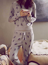 Load image into Gallery viewer, Casual Loose Print Long Sleeve Suit