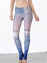 Load image into Gallery viewer, Trendy Watercolor Mixed Cloud Print Skinny Yoga Pants